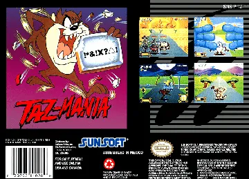 Taz-Mania (USA) (Beta) box cover back